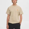T-shirts>SELECTED BRODERET T-SHIRT Beige
