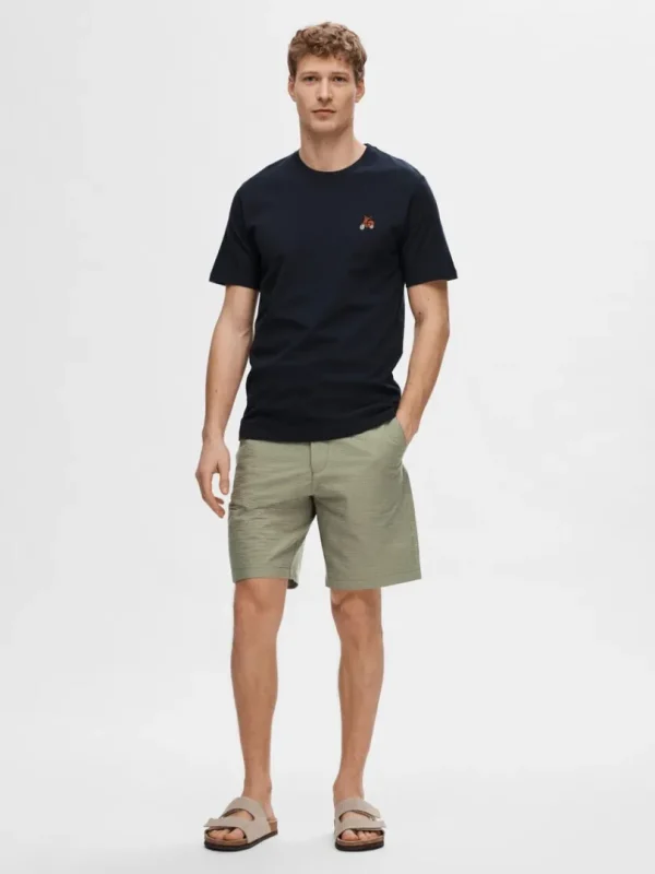 T-shirts>SELECTED BRODERET T-SHIRT Blue