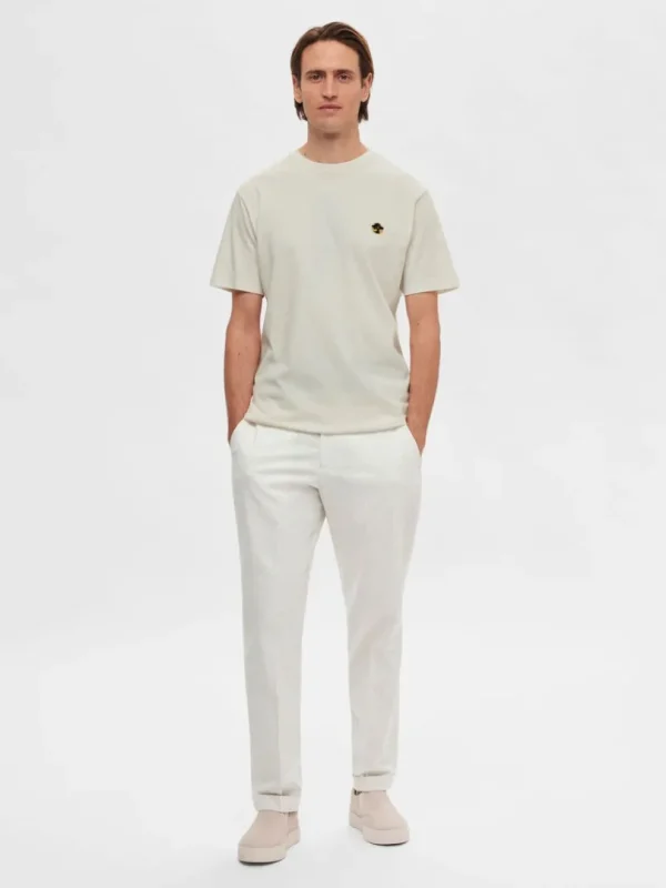 T-shirts>SELECTED BRODERET T-SHIRT White
