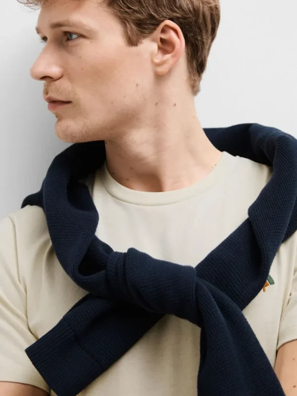T-shirts>SELECTED BRODERET T-SHIRT Beige