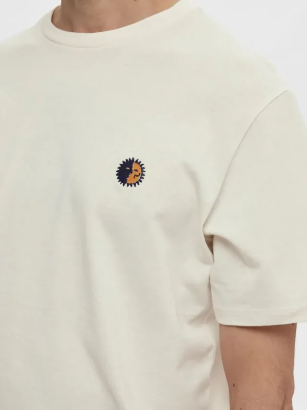 T-shirts>SELECTED BRODERET T-SHIRT White