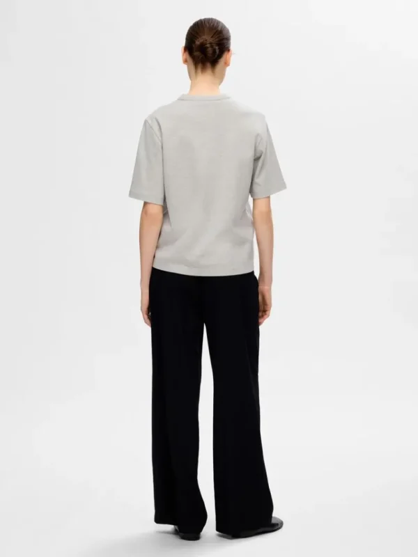 T-shirts>SELECTED BRODERET T-SHIRT Grey