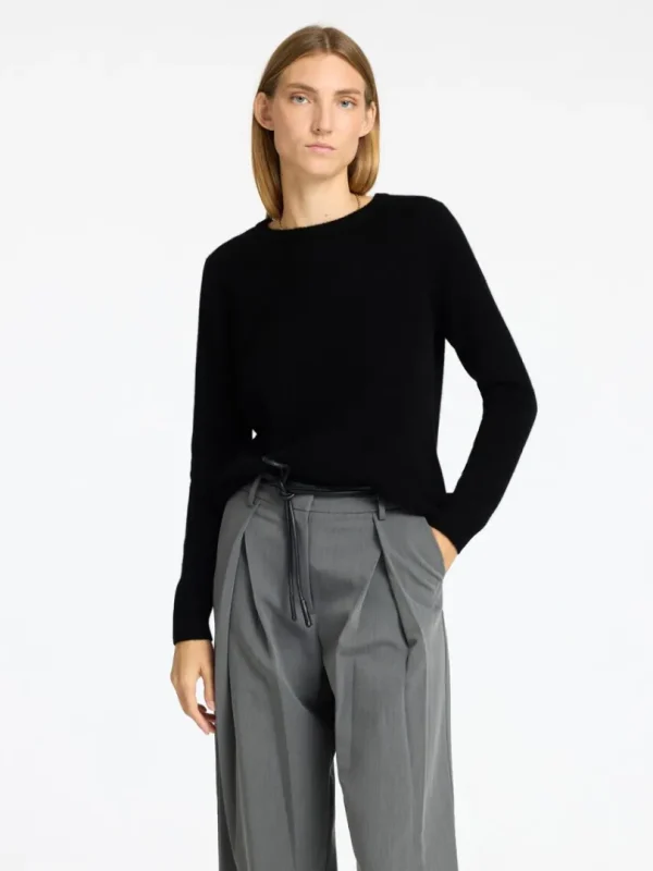 Strik>SELECTED 100% CASHMERE STRIKTRØJE Black