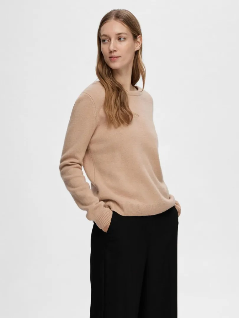 cashmere_striktrje_0.webp Strik>SELECTED 100% CASHMERE STRIKTRØJE Brown
