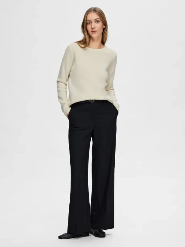 Strik>SELECTED 100% CASHMERE STRIKTRØJE Beige