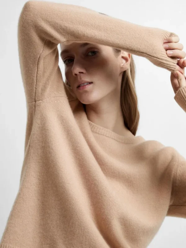 Strik>SELECTED 100% CASHMERE STRIKTRØJE Brown