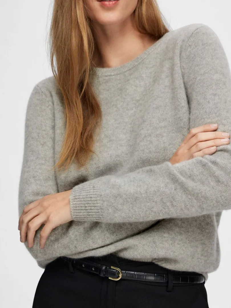 cashmere_striktrje_3-1.webp Strik>SELECTED 100% CASHMERE STRIKTRØJE Grey
