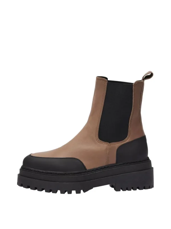 Sko>SELECTED CHUNKY CHELSEA-STØVLER Brown