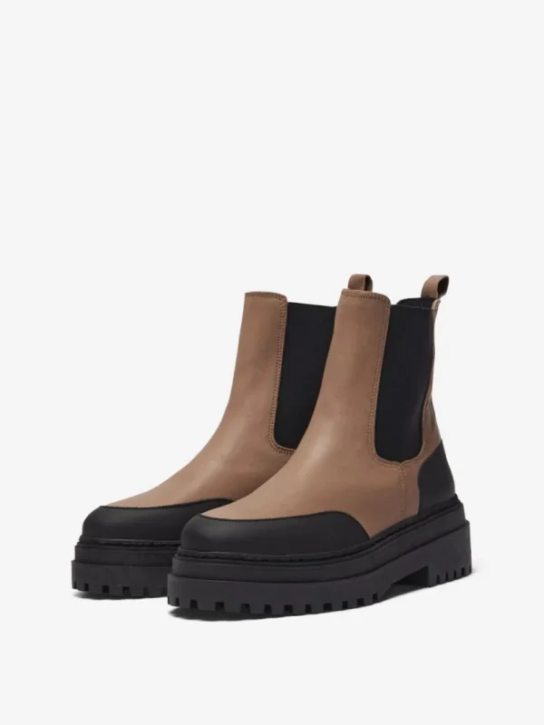 Sko>SELECTED CHUNKY CHELSEA-STØVLER Brown