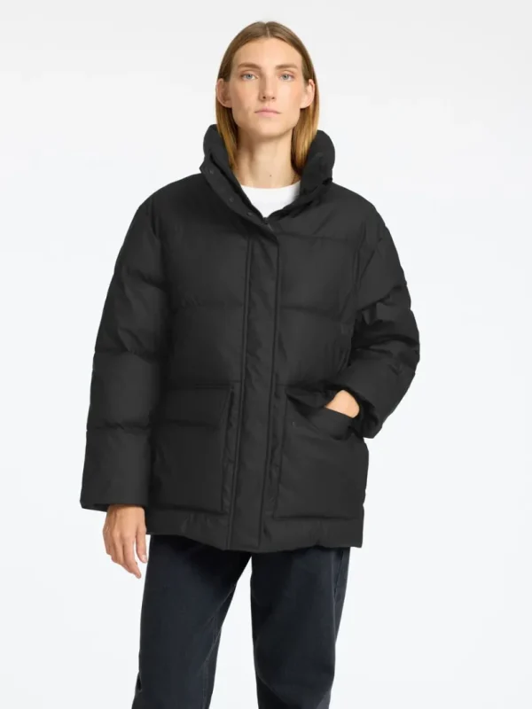 Overtøj>SELECTED COATED DYNEJAKKE Black