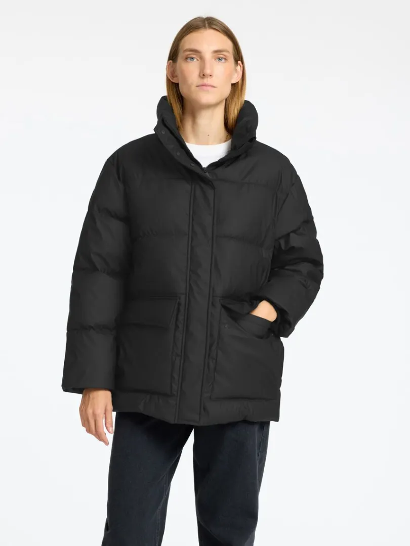 coated_dynejakke_0.webp Overtøj>SELECTED COATED DYNEJAKKE Black