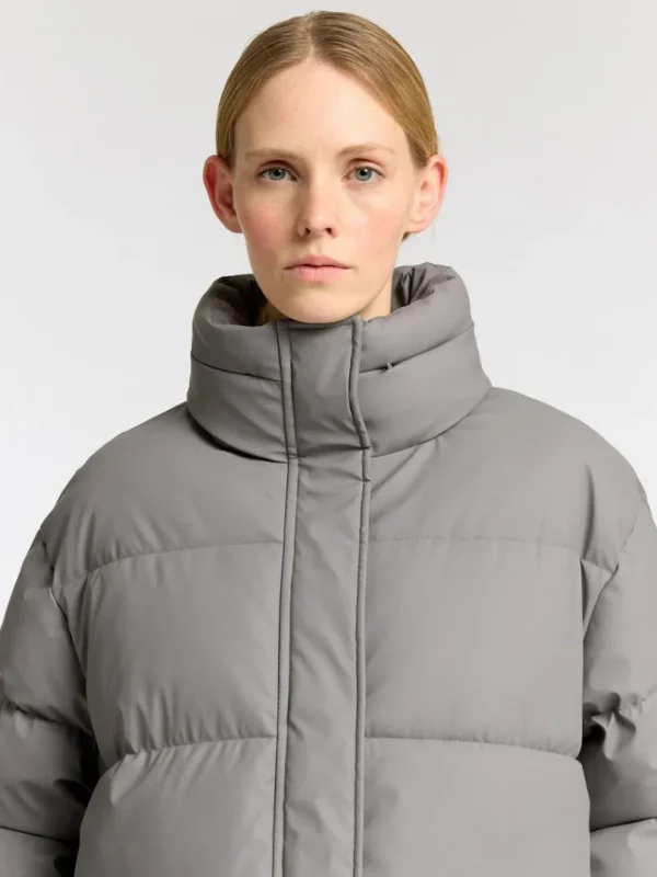 Overtøj>SELECTED COATED DYNEJAKKE Grey