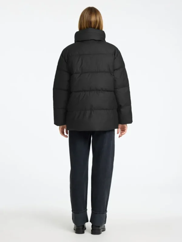Overtøj>SELECTED COATED DYNEJAKKE Black