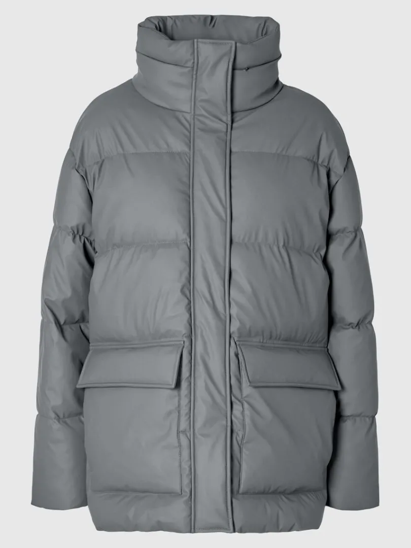coated_dynejakke_5-1.webp Overtøj>SELECTED COATED DYNEJAKKE Grey