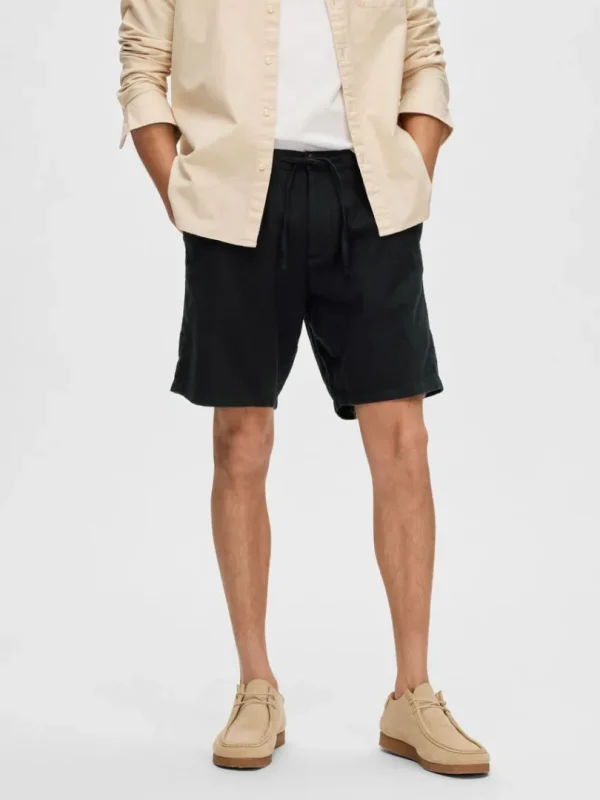 Shorts>SELECTED COMFORT FIT SHORTS Black