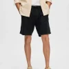 Shorts>SELECTED COMFORT FIT SHORTS Black