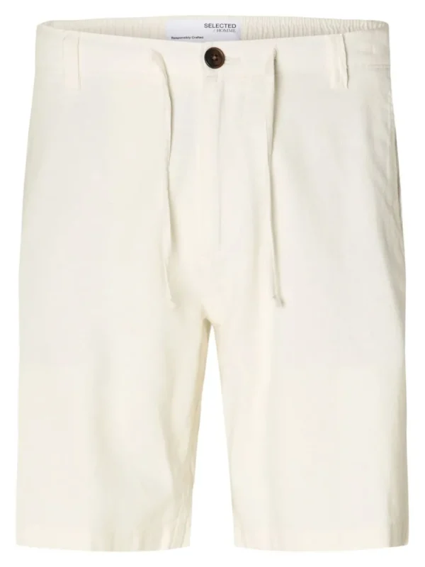 Shorts>SELECTED COMFORT FIT SHORTS White