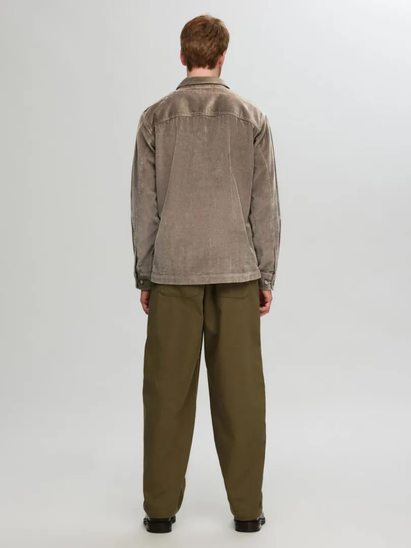 corduroy_overshirt_1-1.webp Overtøj | Skjorter>SELECTED CORDUROY OVERSHIRT Brown