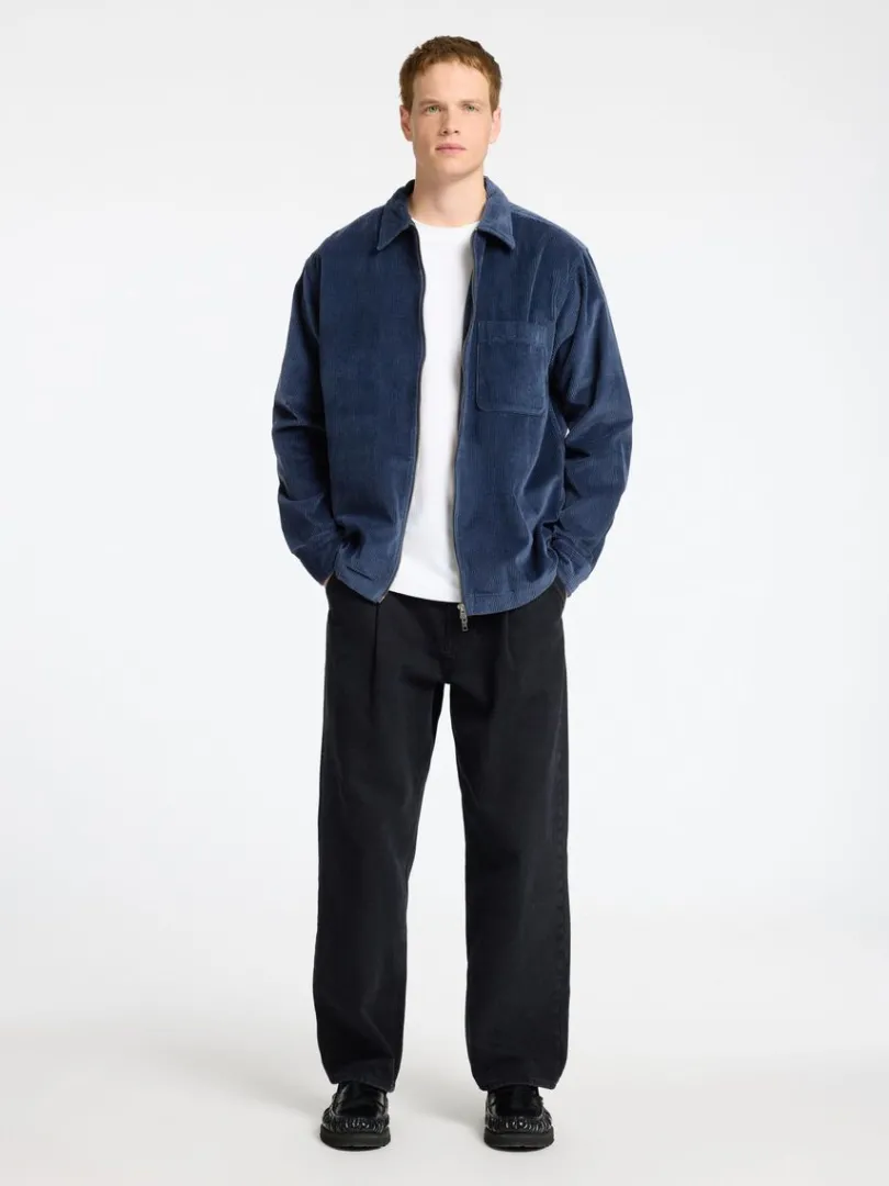 corduroy_overshirt_2.webp Overtøj | Skjorter>SELECTED CORDUROY OVERSHIRT Blue