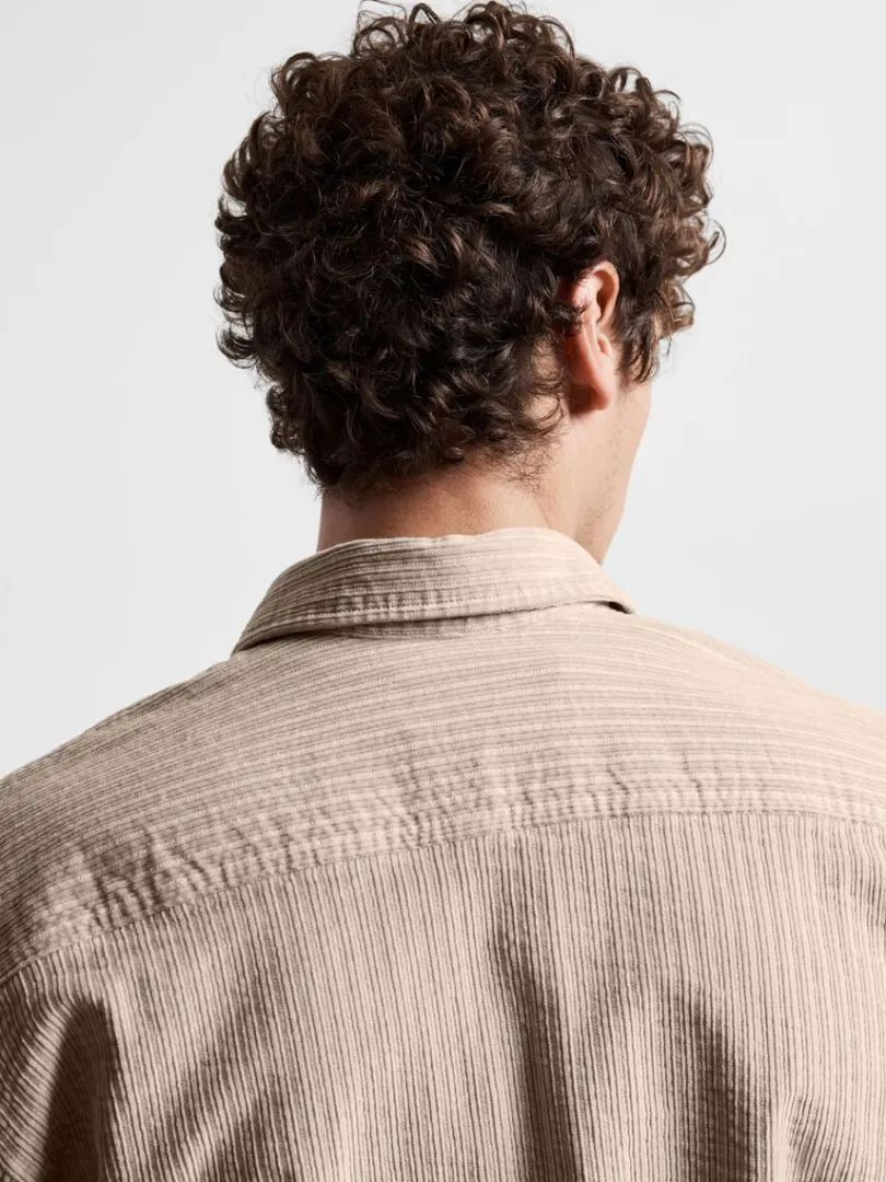 corduroy_overshirt_3-3.webp Overtøj | Skjorter>SELECTED CORDUROY OVERSHIRT Beige