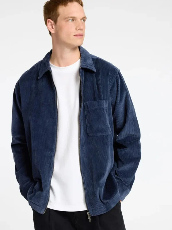 Overtøj | Skjorter>SELECTED CORDUROY OVERSHIRT Blue