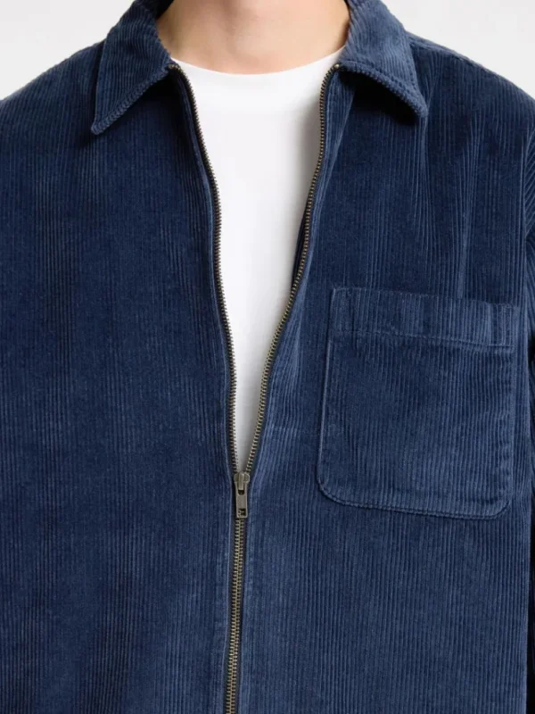 Overtøj | Skjorter>SELECTED CORDUROY OVERSHIRT Blue