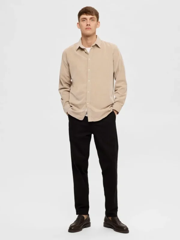 Skjorter>SELECTED CORDUROY SKJORTE Beige