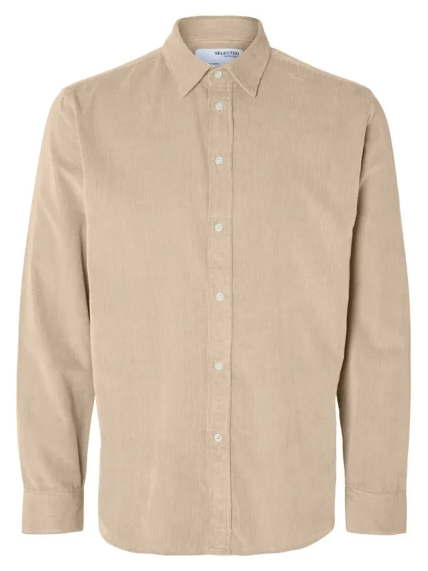 Skjorter>SELECTED CORDUROY SKJORTE Beige