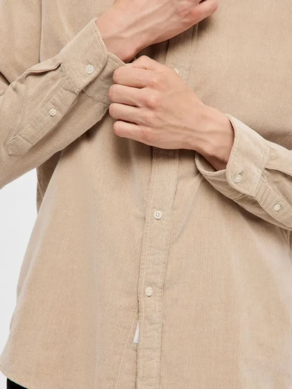 Skjorter>SELECTED CORDUROY SKJORTE Beige