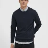 Strik>SELECTED CREW NECK STRIKTRØJE Blue