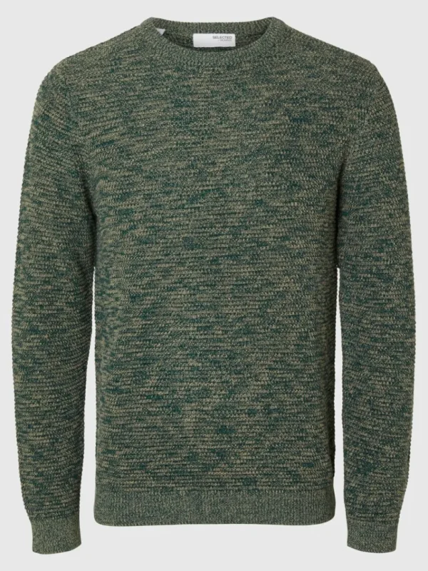 Strik>SELECTED CREW NECK STRIKTRØJE Green