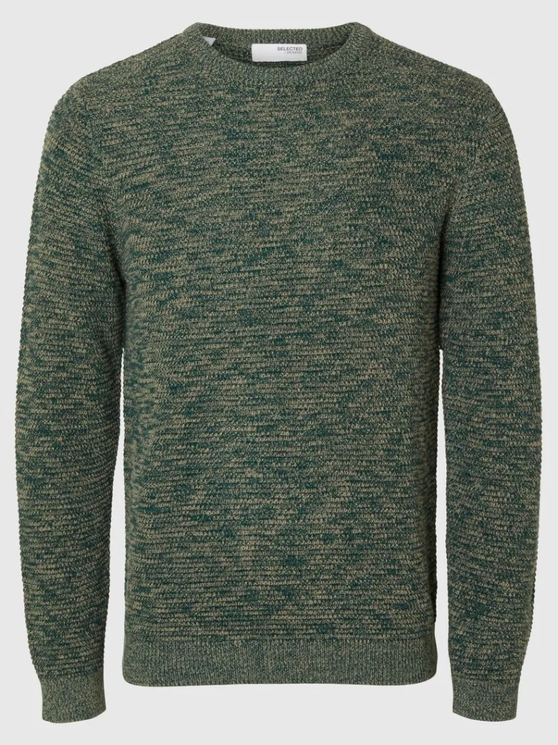 crew_neck_striktrje_0-3.webp Strik>SELECTED CREW NECK STRIKTRØJE Green