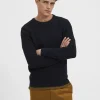 Strik>SELECTED CREW NECK STRIKTRØJE Blue
