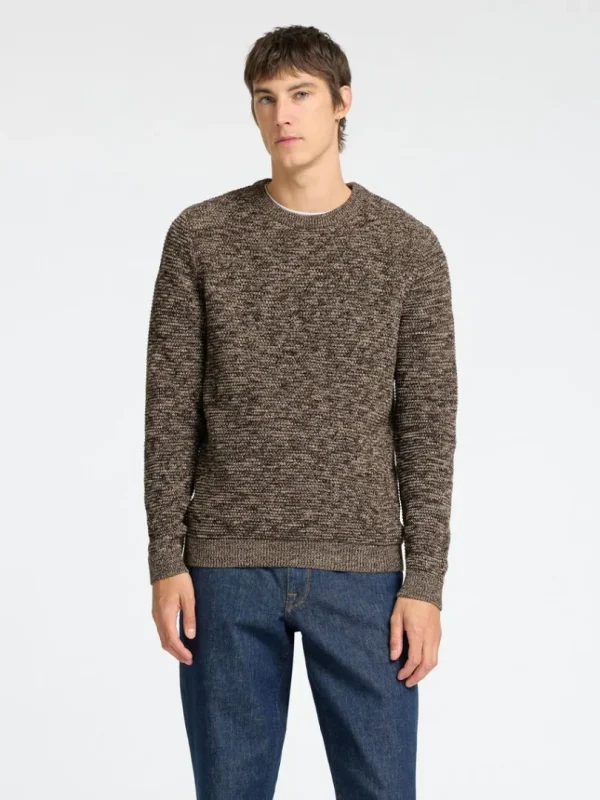 Strik>SELECTED CREW NECK STRIKTRØJE Brown