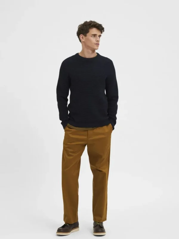 Strik>SELECTED CREW NECK STRIKTRØJE Blue