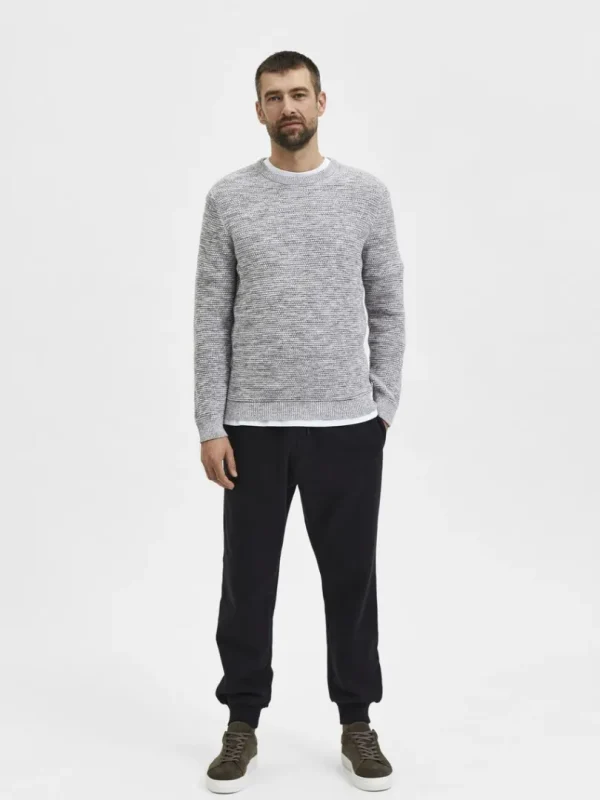 Strik>SELECTED CREW NECK STRIKTRØJE Grey
