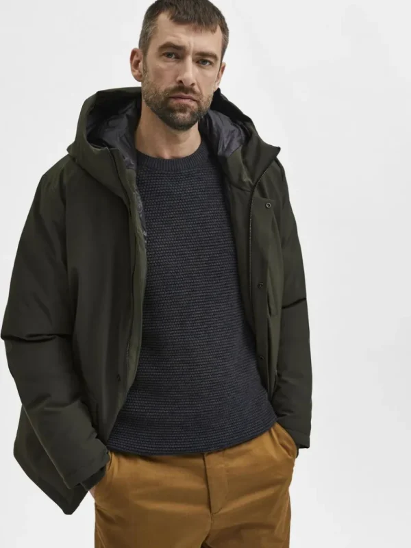 Strik>SELECTED CREW NECK STRIKTRØJE Grey