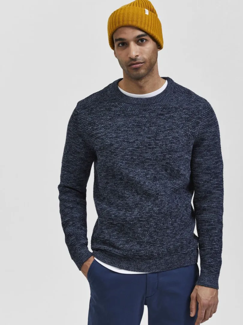 crew_neck_striktrje_2-7.webp Strik>SELECTED CREW NECK STRIKTRØJE Blue