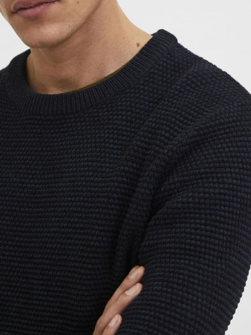 crew_neck_striktrje_3-4.webp Strik>SELECTED CREW NECK STRIKTRØJE Blue