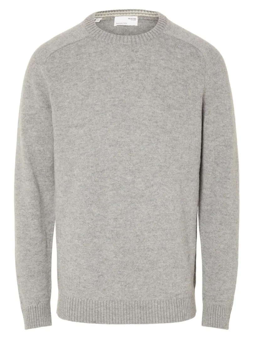 crew_neck_striktrje_4-2.webp Strik>SELECTED CREW NECK STRIKTRØJE Grey