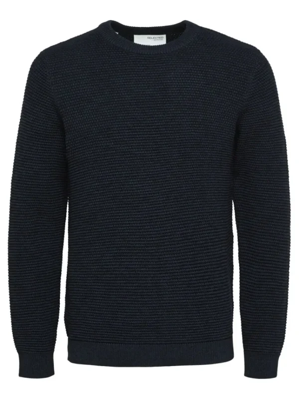 Strik>SELECTED CREW NECK STRIKTRØJE Blue