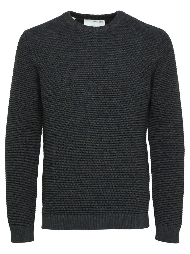 crew_neck_striktrje_4-5.webp Strik>SELECTED CREW NECK STRIKTRØJE Grey