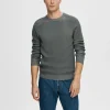 Strik>SELECTED CREWNECK I BOMULD PULLOVER Blue