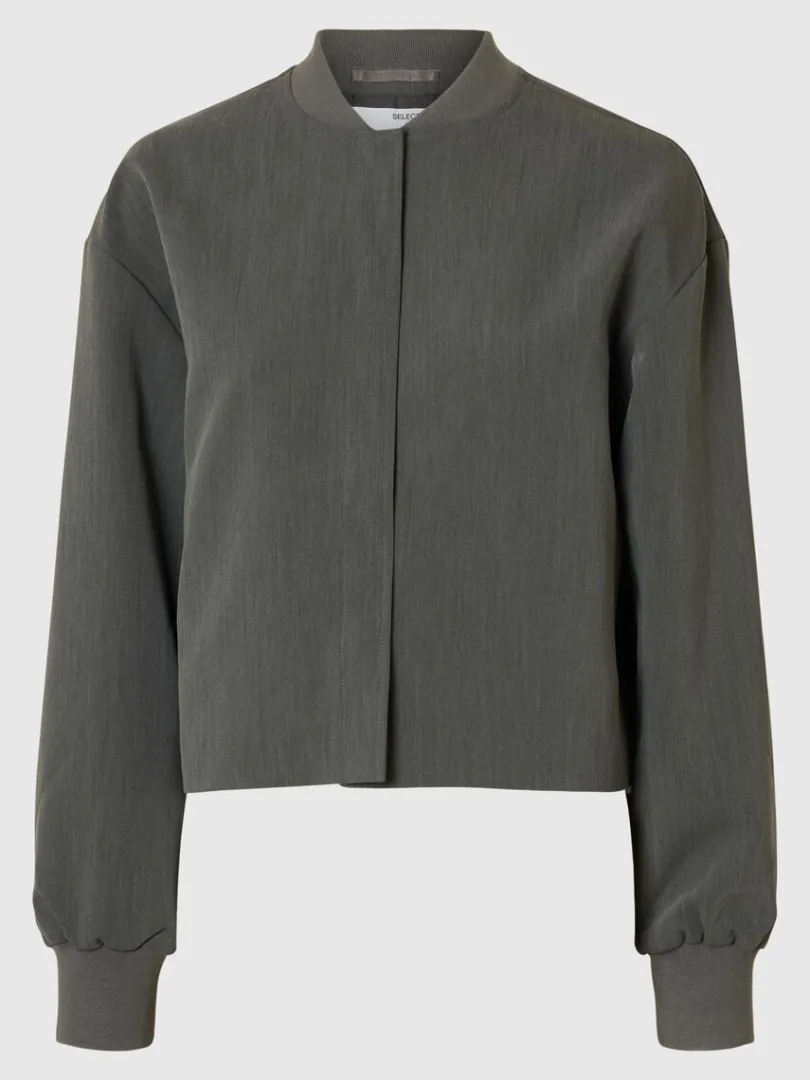 cropped_bomberjakke_5.webp Overtøj>SELECTED CROPPED BOMBERJAKKE Grey