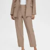 Bukser | Jakkesæt & Blazers>SELECTED CROPPED BUKSER Brown