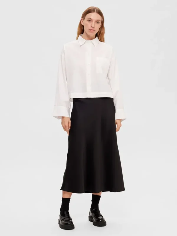 Skjorter>SELECTED CROPPED SKJORTE White