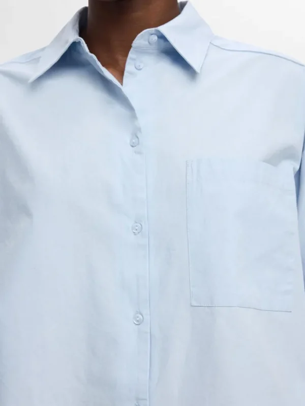 Skjorter>SELECTED CROPPED SKJORTE Blue