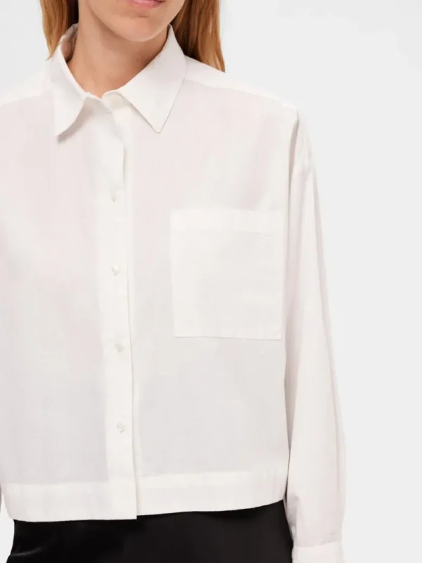 Skjorter>SELECTED CROPPED SKJORTE White