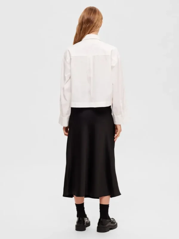 Skjorter>SELECTED CROPPED SKJORTE White