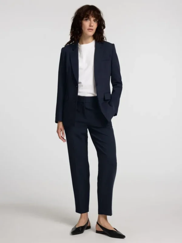 Bukser>SELECTED CROPPED TAPERED BUKSER Blue